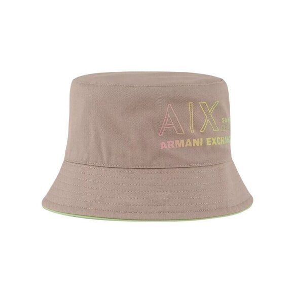 A|X ARMANI EXCHANGE Small/Medium Summer Beats Cotton Twill Bucket Hat - Picture 3 of 6